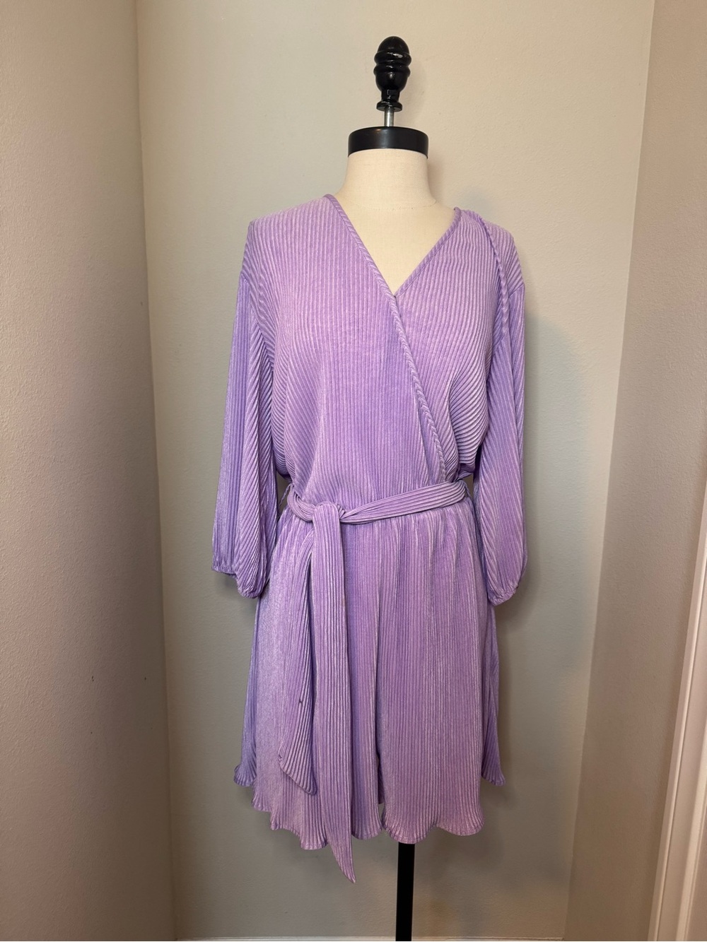 White Birch Lilac Pleated Romper